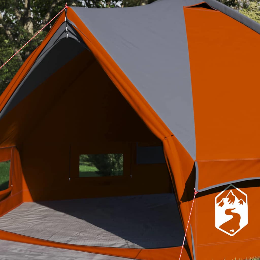 Teepee Tent 4-Person Grey and Orange 388 x 320 x 169 cm