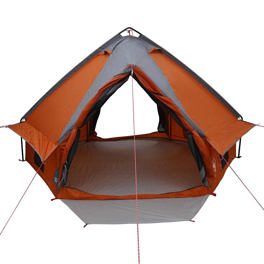 Teepee Tent 4-Person Grey and Orange 388 x 320 x 169 cm