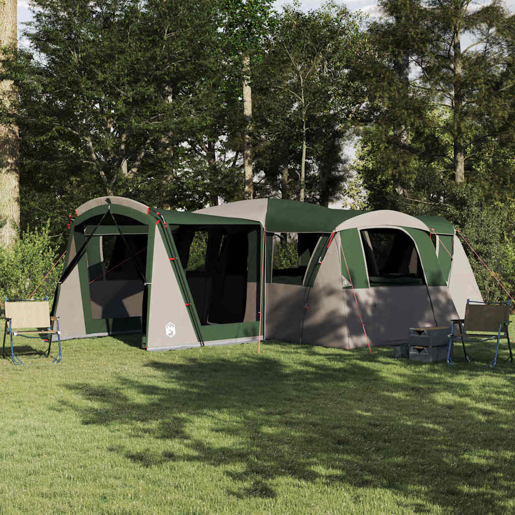 Family Tent 20-Person Green and White 745 x 700 x 217 cm