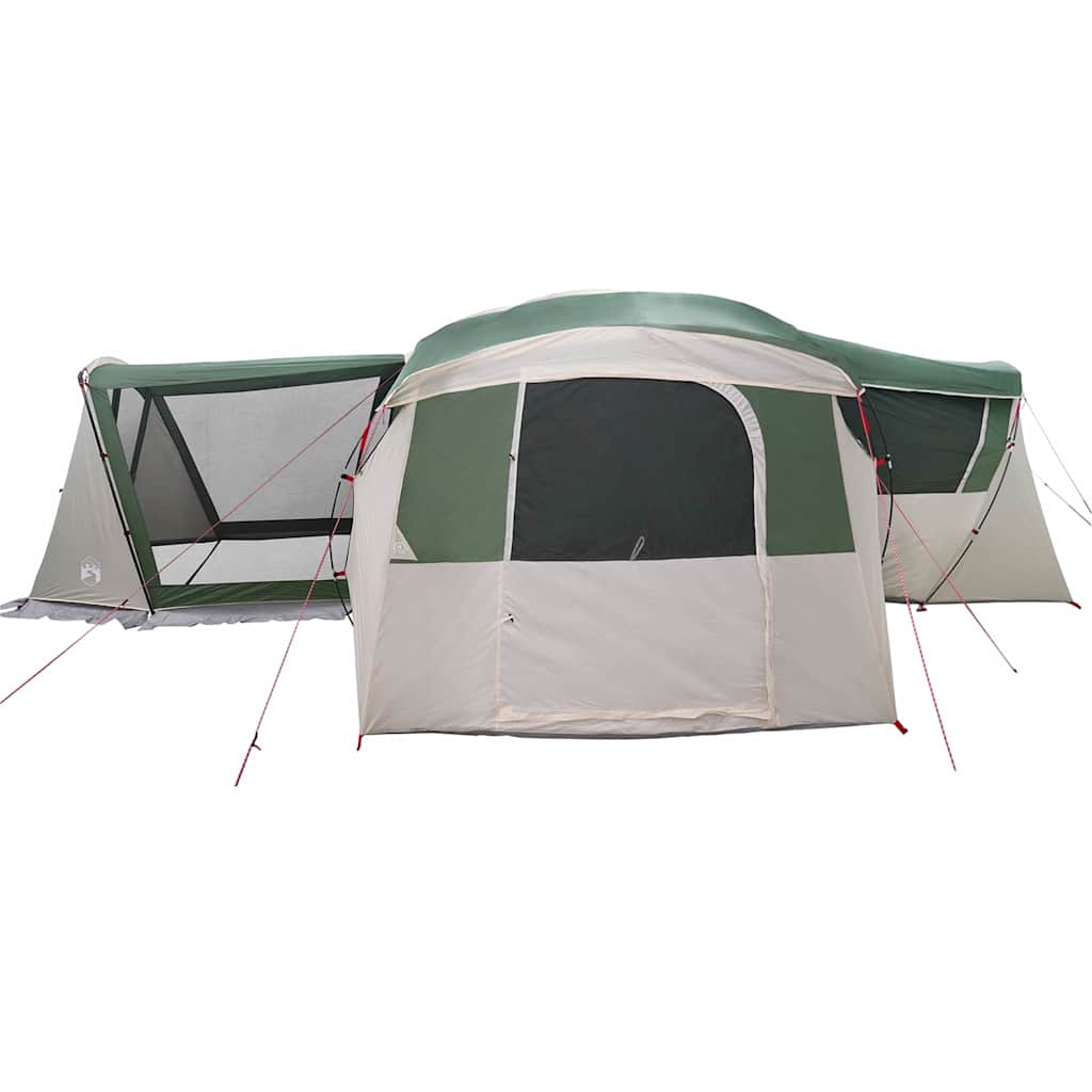 Family Tent 20-Person Green and White 745 x 700 x 217 cm