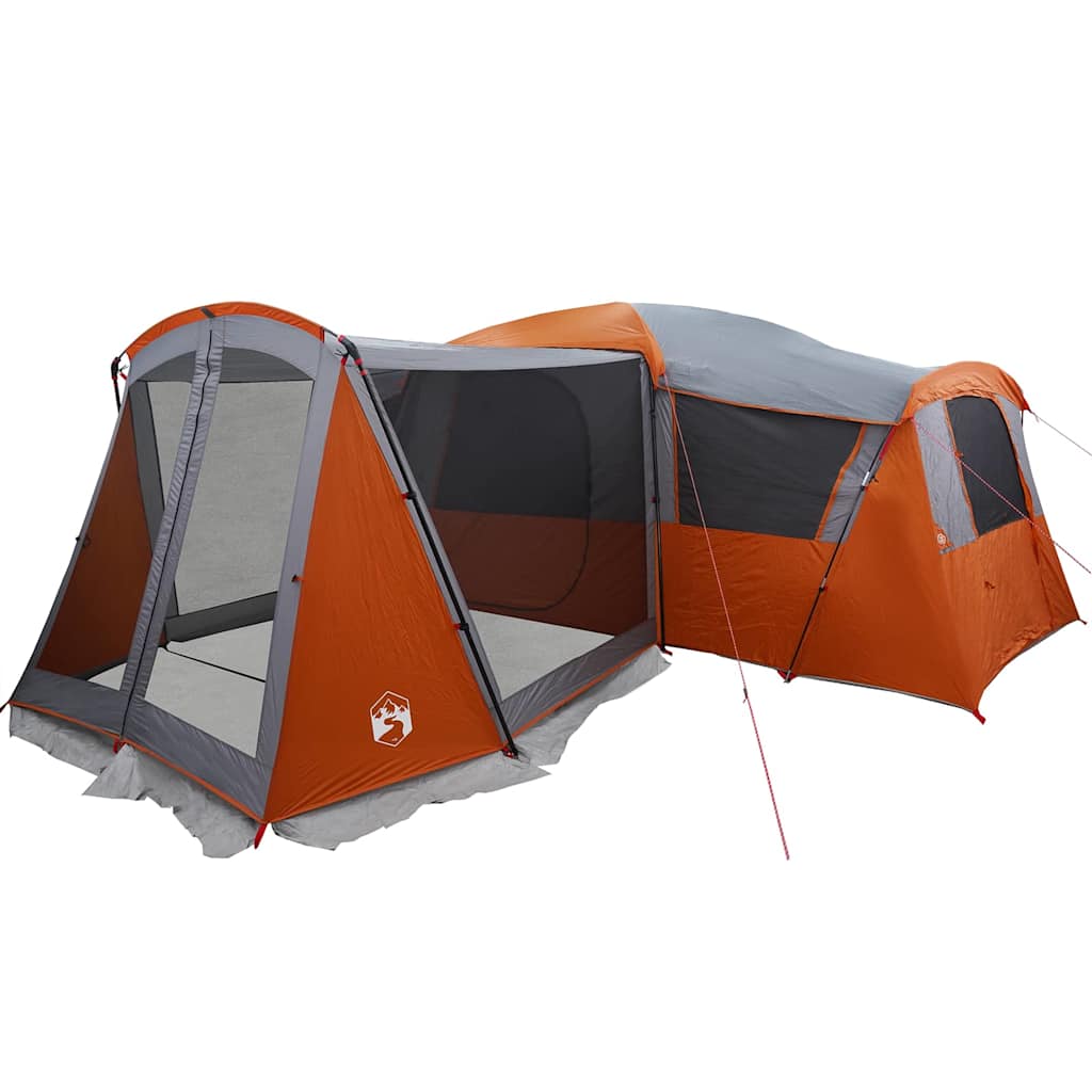 Family Tent 20-Person Grey and Orange 745 x 700 x 217 cm