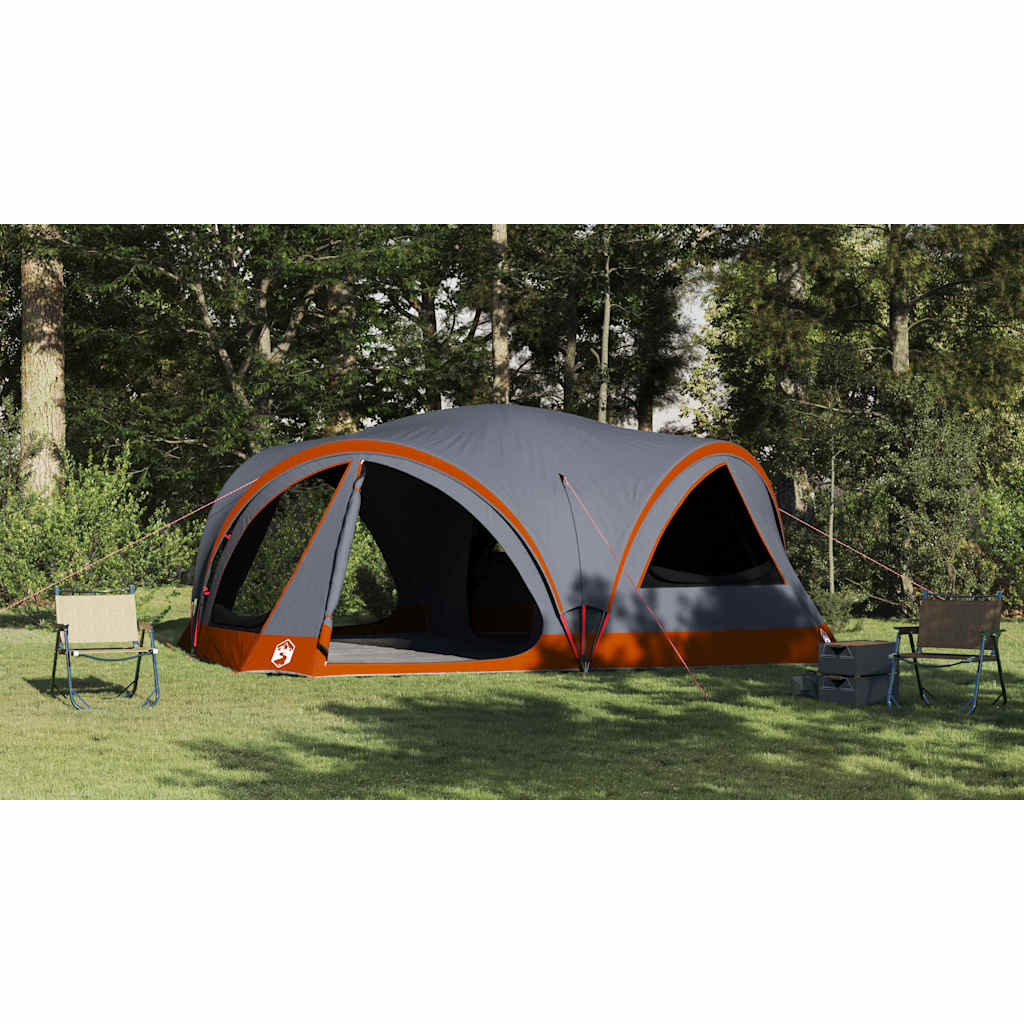 Family Tent 10-Person Grey and Orange 460 x 430 x 214 cm