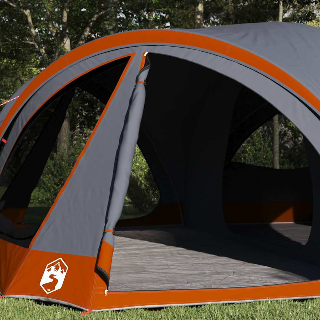 Family Tent 10-Person Grey and Orange 460 x 430 x 214 cm