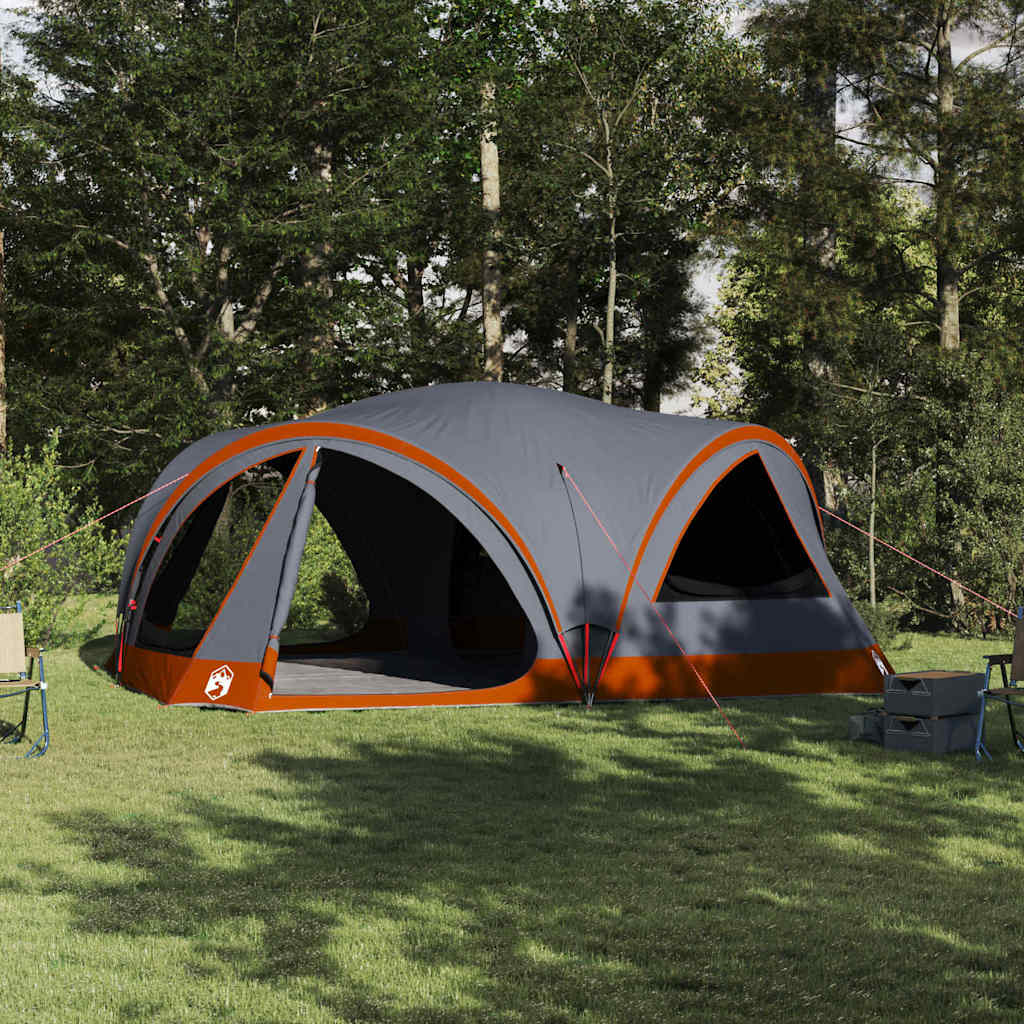 Family Tent 10-Person Grey and Orange 460 x 430 x 214 cm