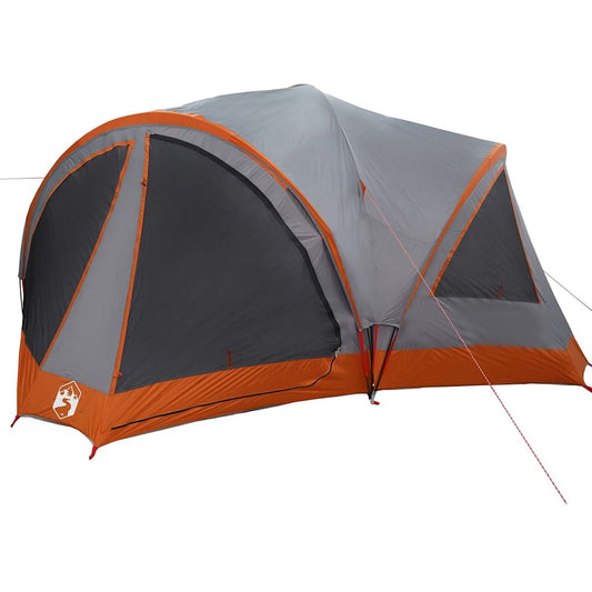 Family Tent 10-Person Grey and Orange 460 x 430 x 214 cm