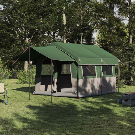 Family Tent 4-Person Green and White 324 x 255 x 230 cm