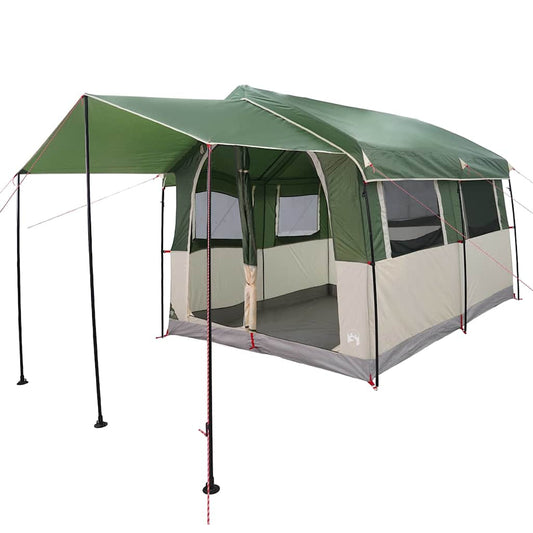 Family Tent 4-Person 4-Person Green and White
