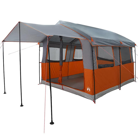 Family Tent 4-Person 4-Person Grey and Orange