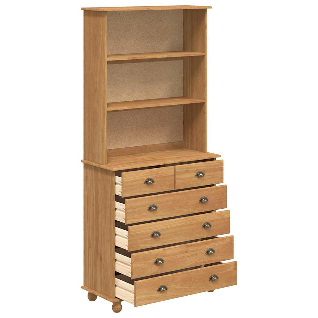 Hutch ASKIM Honey Wax 91 x 40 x 200.5 cm Solid Pine Wood