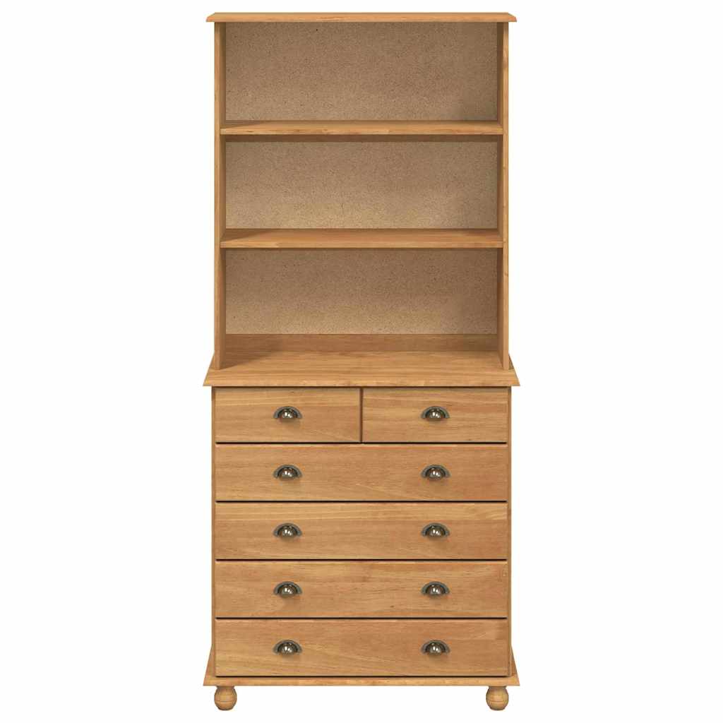 Hutch ASKIM Honey Wax 91 x 40 x 200.5 cm Solid Pine Wood