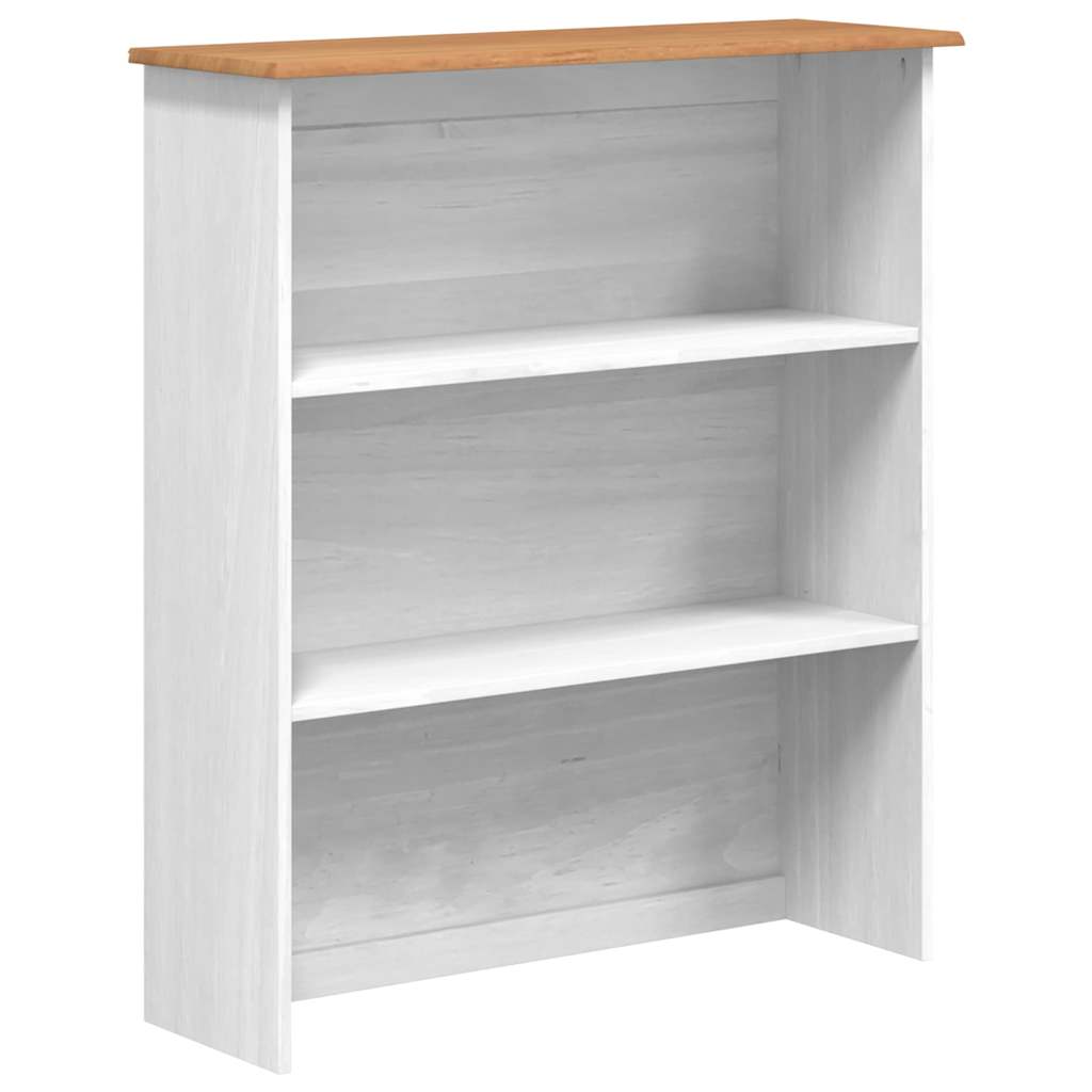 Hutch with Drawer ASKIM White 91 x 40 x 184 cm Solid Pine Wood