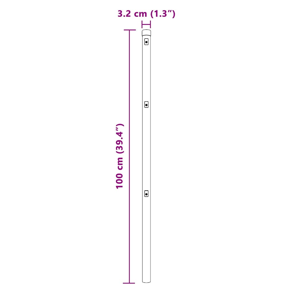 Fence Post 13 pcs Green Steel