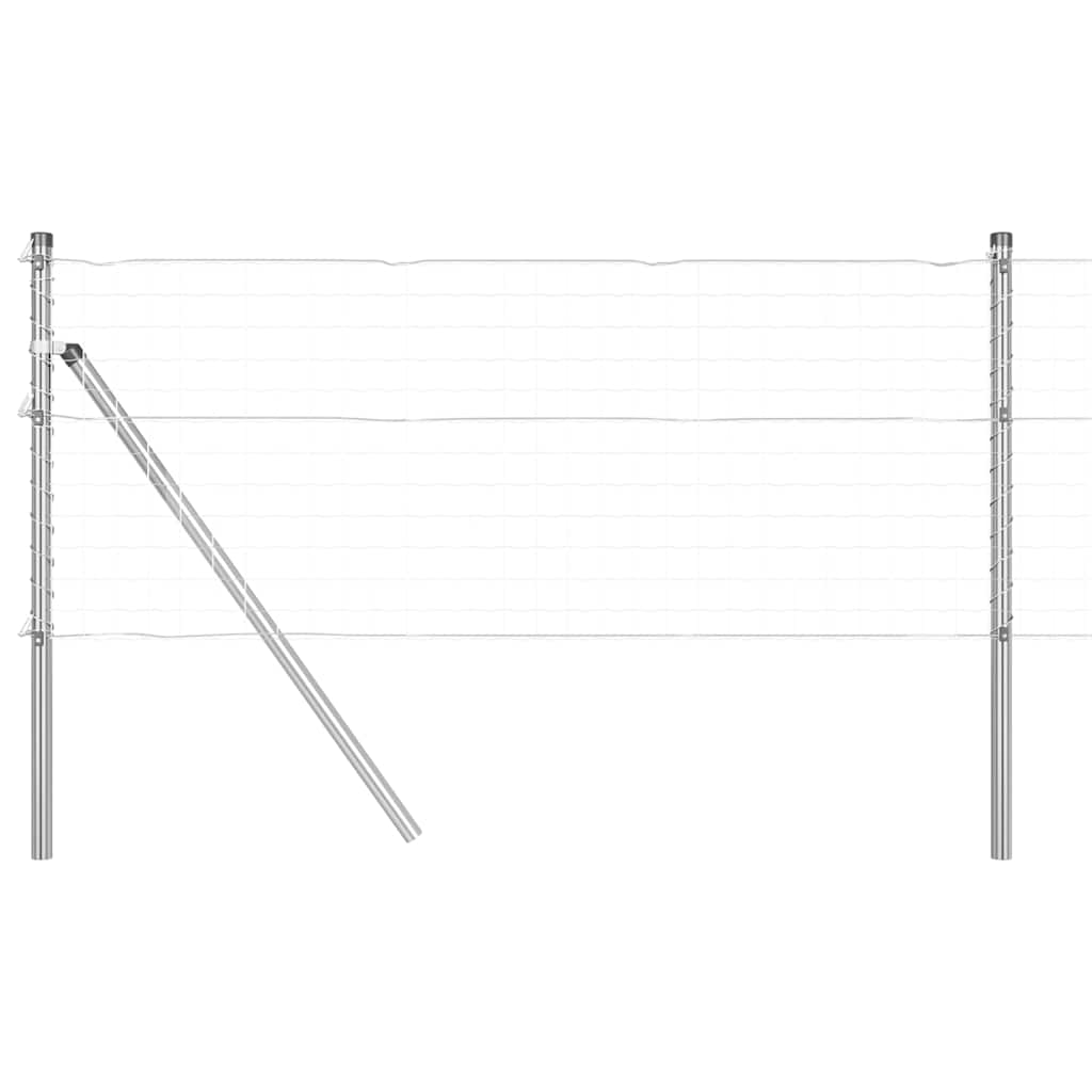 Fence Post 7 pcs Silver Steel