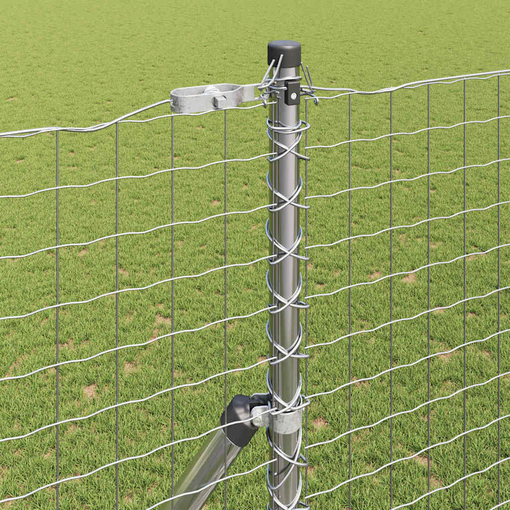 Fence Post 7 pcs Silver Steel
