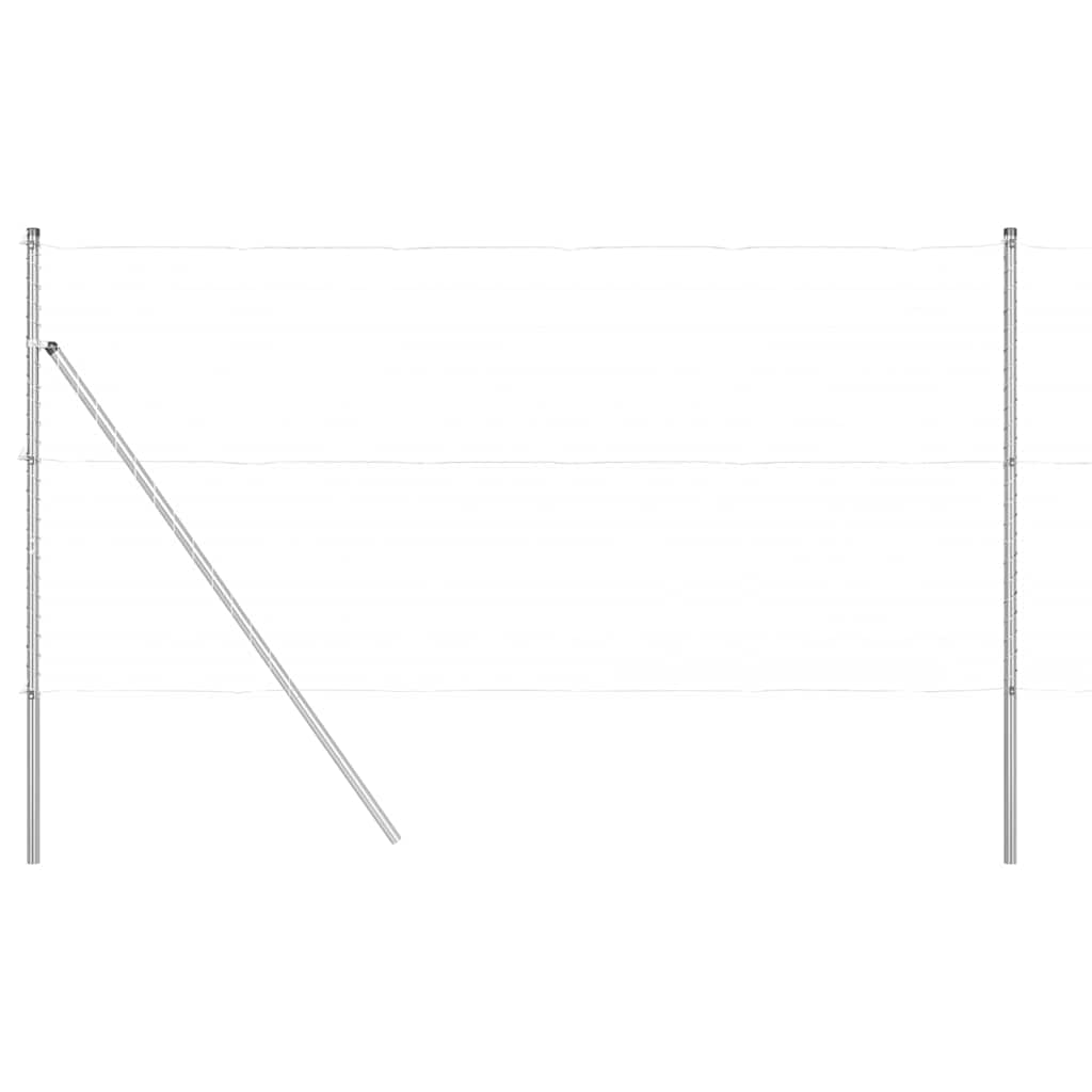 Fence Post 7 pcs Silver Steel