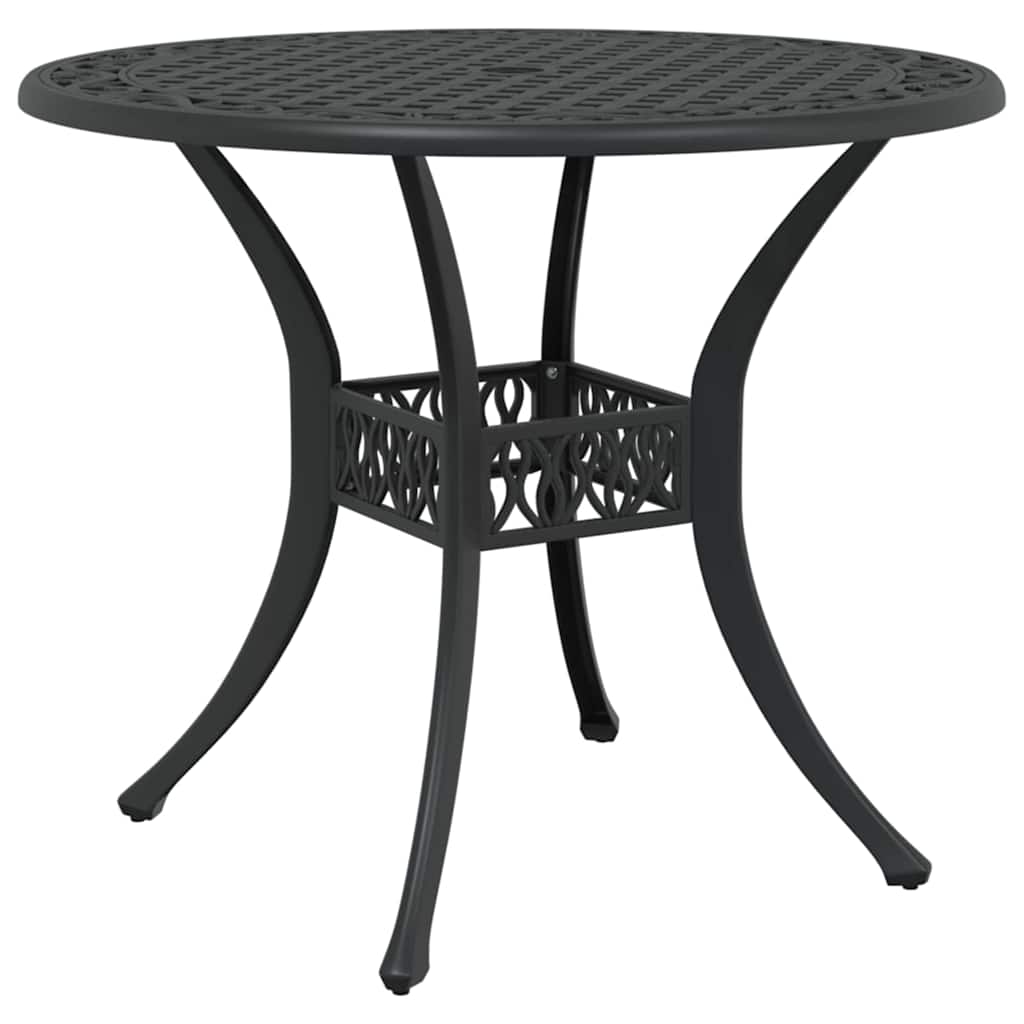 Garden Dining Set 5 pcs Black Aluminium