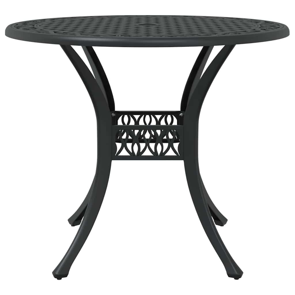 Garden Dining Set 5 pcs Black Aluminium