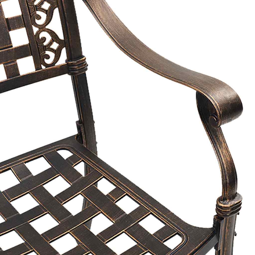 Garden Table Set 3 pcs Bronze Cast Aluminium