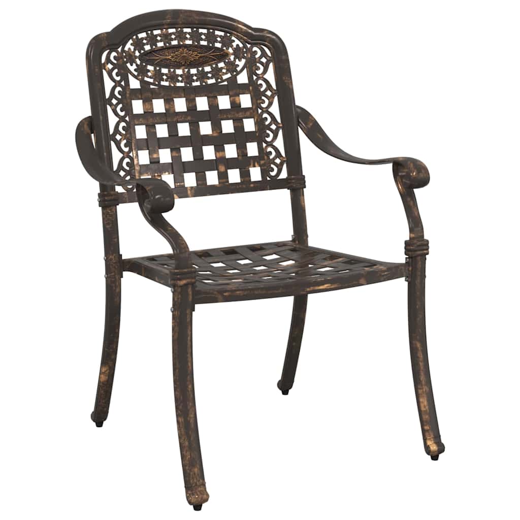 Garden Table Set 3 pcs Bronze Cast Aluminium