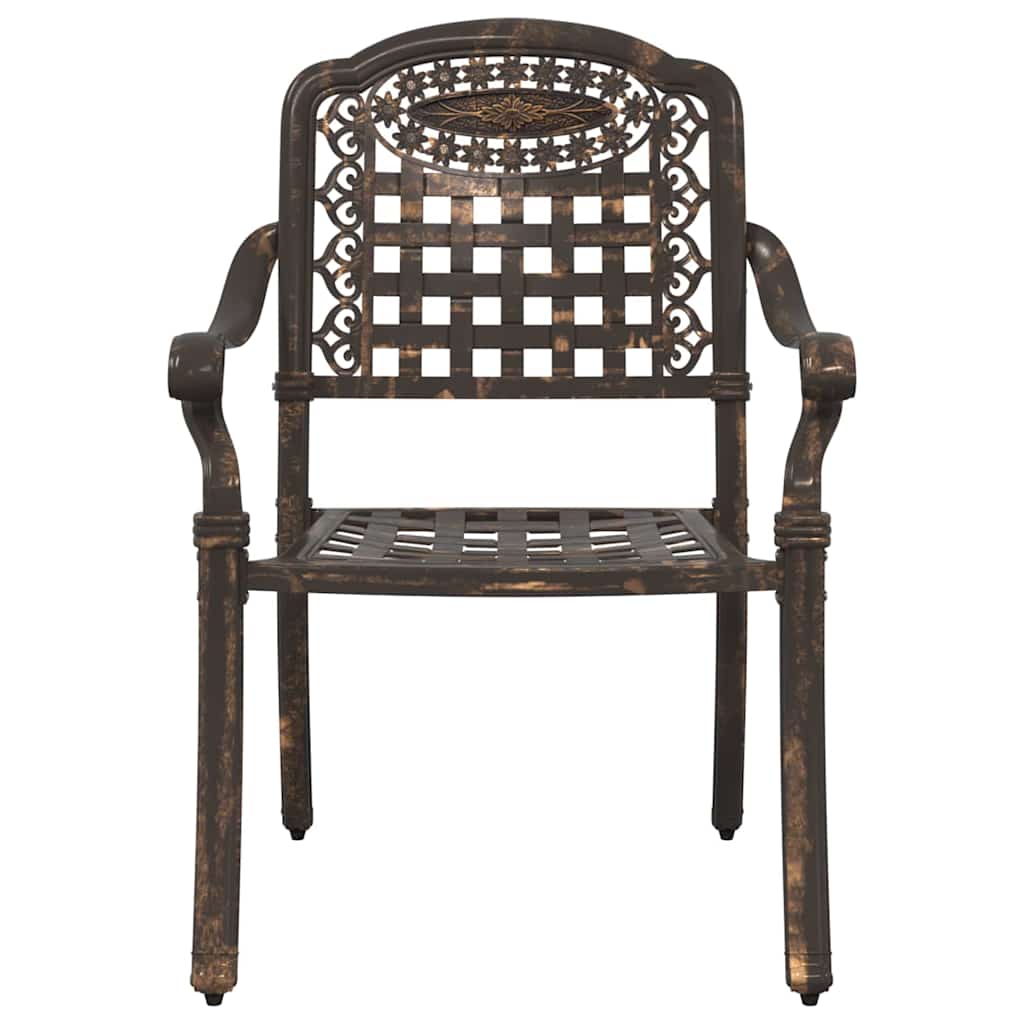 Garden Table Set 3 pcs Bronze Cast Aluminium