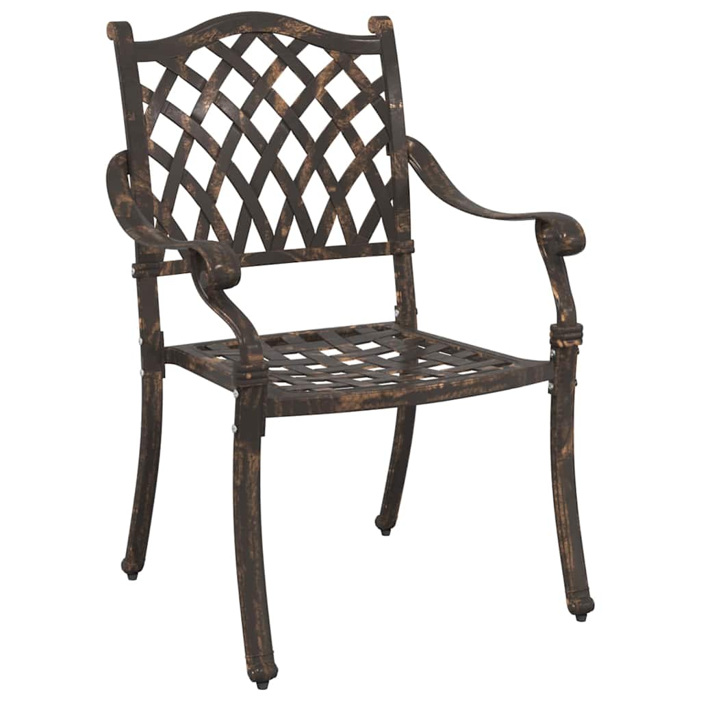 Garden Table Set 3 pcs Bronze Cast Aluminium