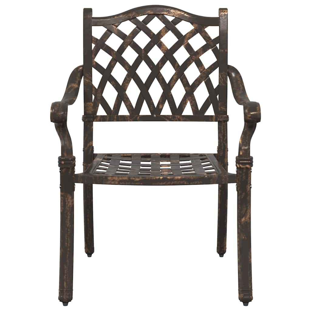 Garden Table Set 3 pcs Bronze Cast Aluminium