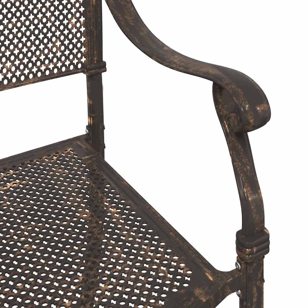 Garden Table Set 3 pcs Bronze Cast Aluminium