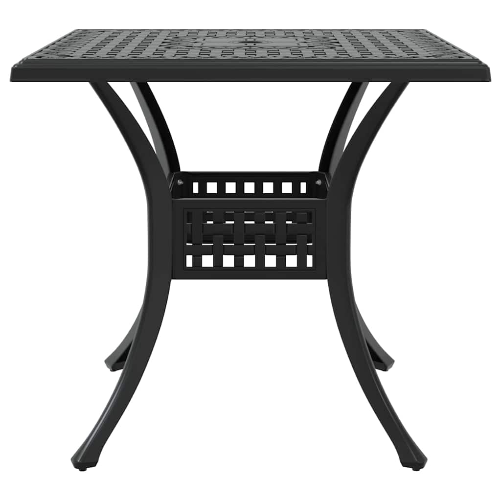 Garden Table Set 3 pcs Black Cast Aluminium