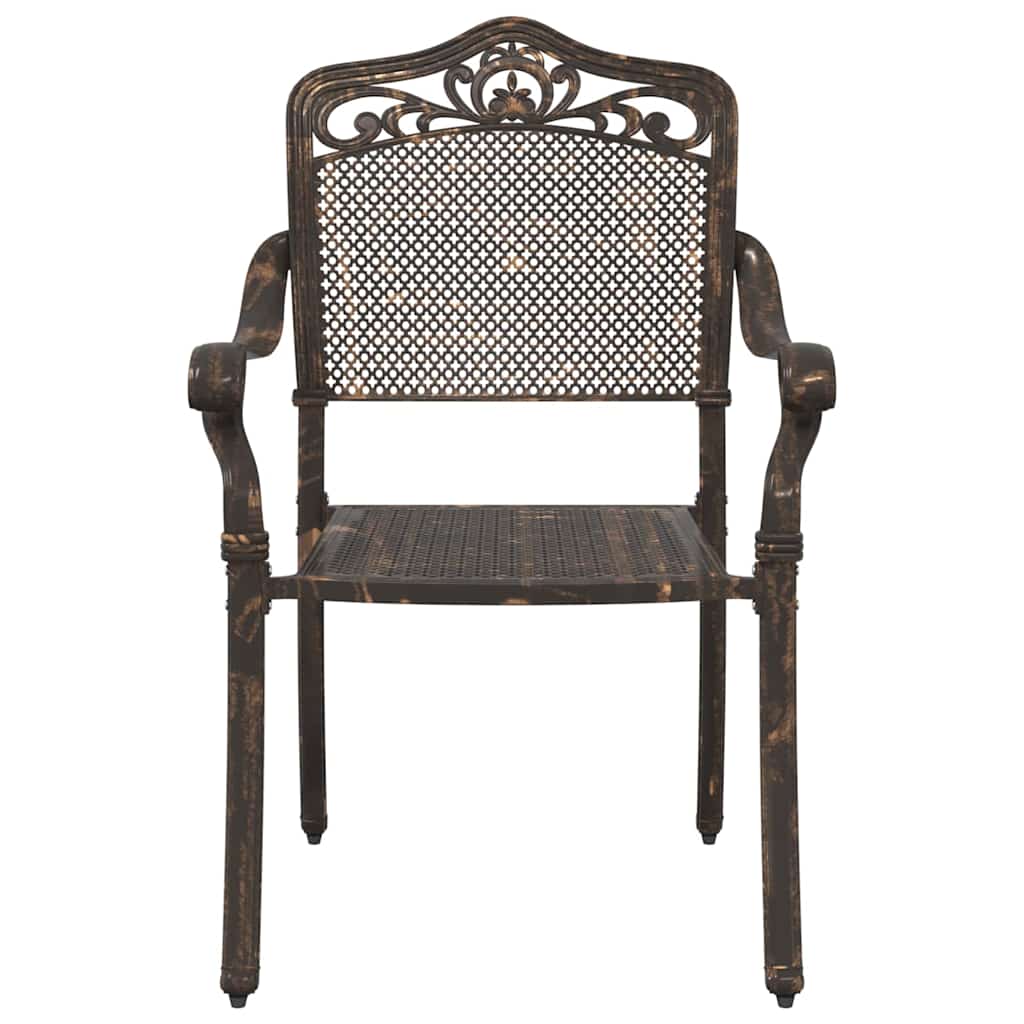 Garden Table Set 5 pcs Bronze Cast Aluminium