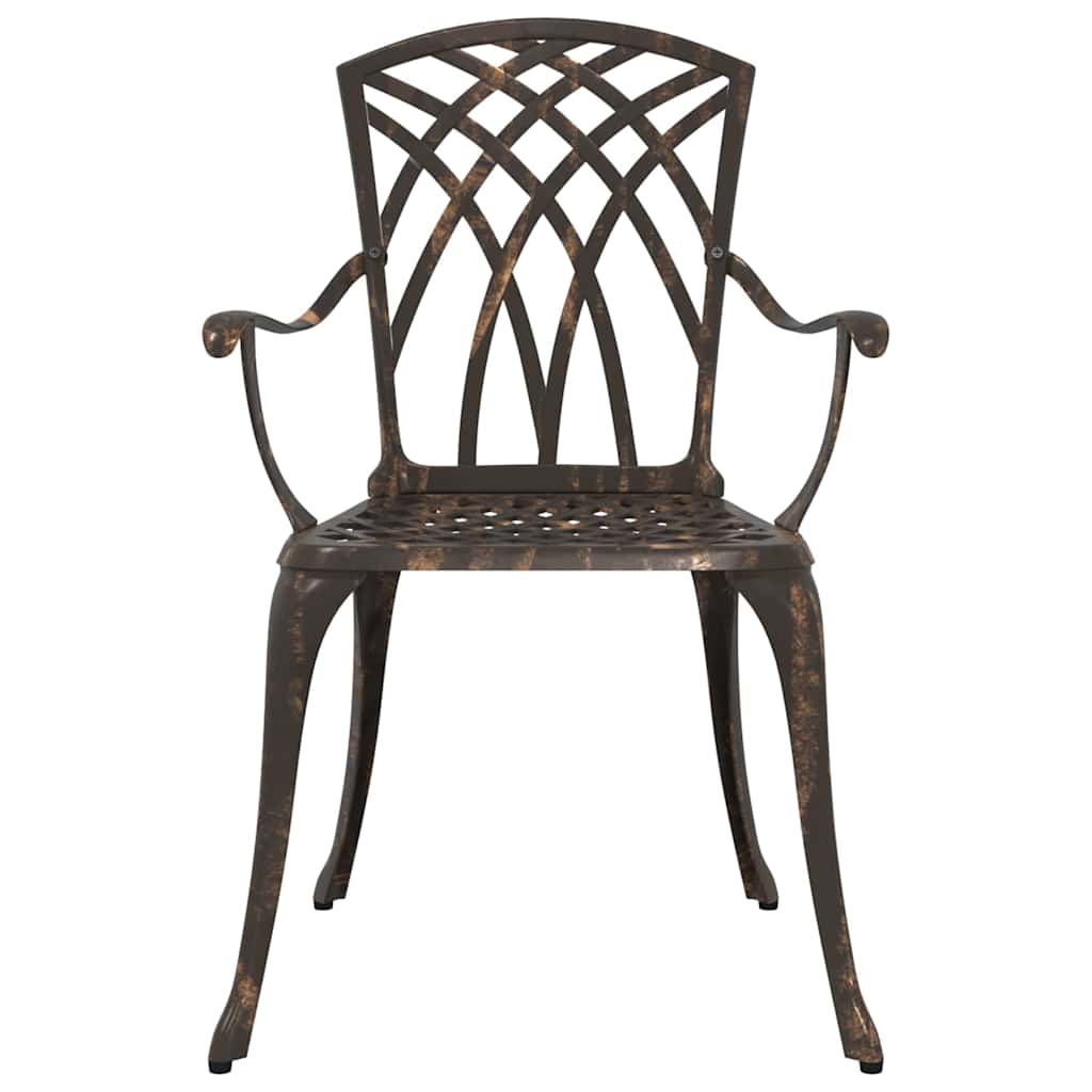 Garden Table Set 3 pcs Bronze Cast Aluminium