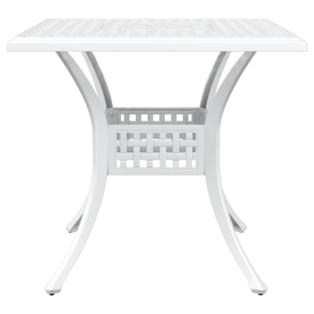 Garden Table Set 3 pcs White Cast Aluminium