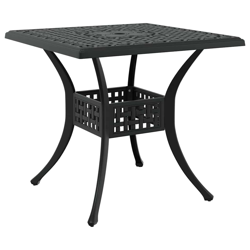 Garden Table Set 5 pcs Black Cast Aluminium