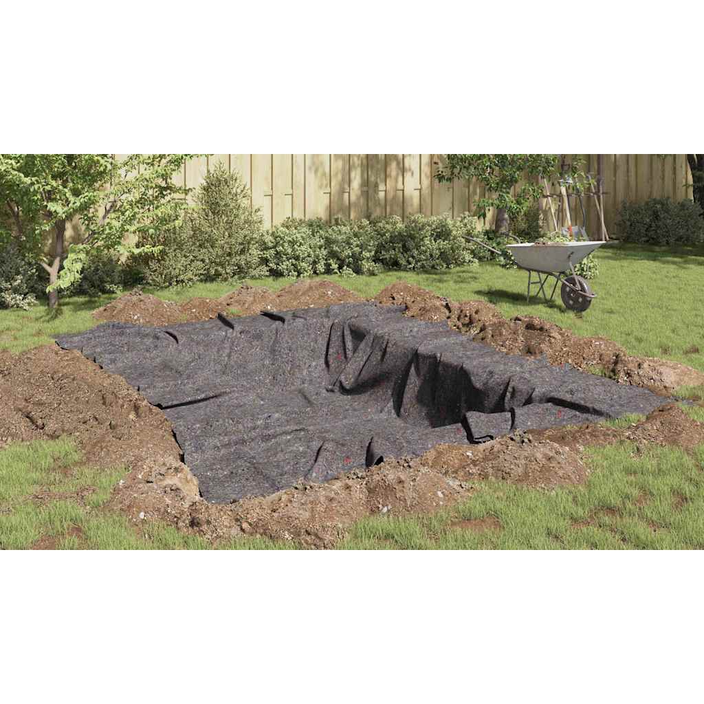 Pond Fleece Folding Grey 1 x 10 m Polyester and Cotton