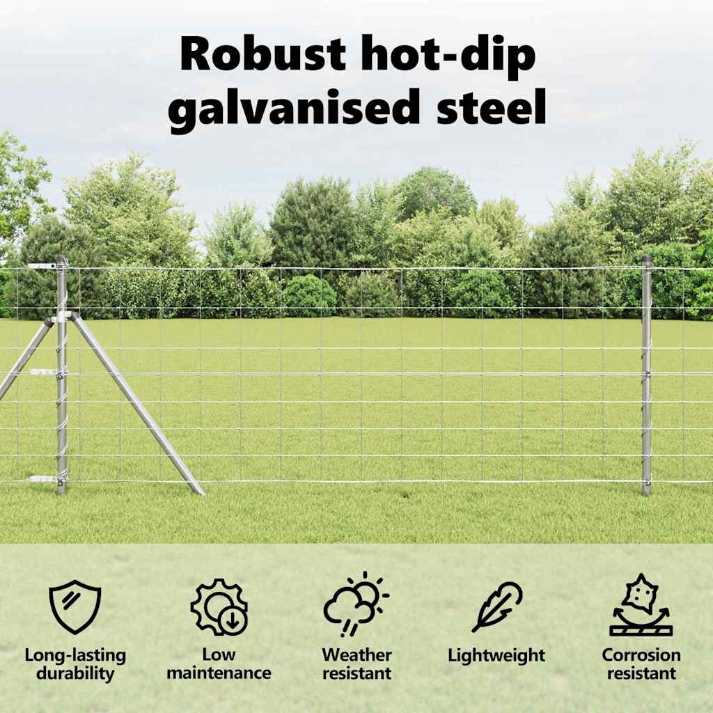 Wild Fence Hot Dip Galvanized 1000 x 80 x 0.18 cm Iron