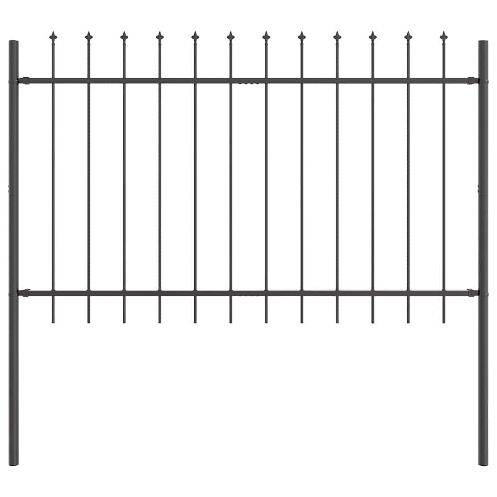 Garden Fence Woerden Grey 1.7 x 1 m Powder-coated Steel