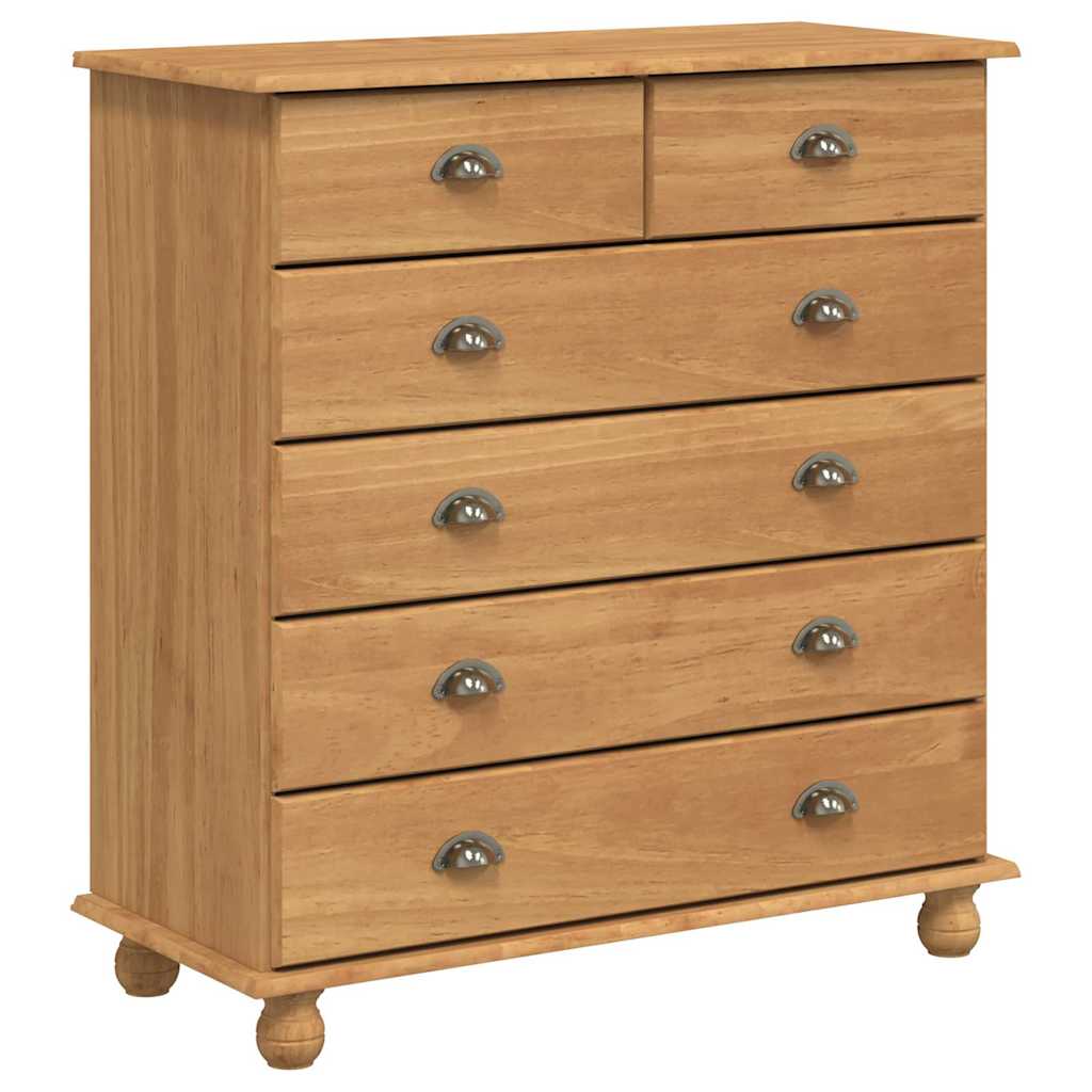 Chest of Drawer ASKIM Brown 91 x 40 x 95.5 cm Solid Pine Wood
