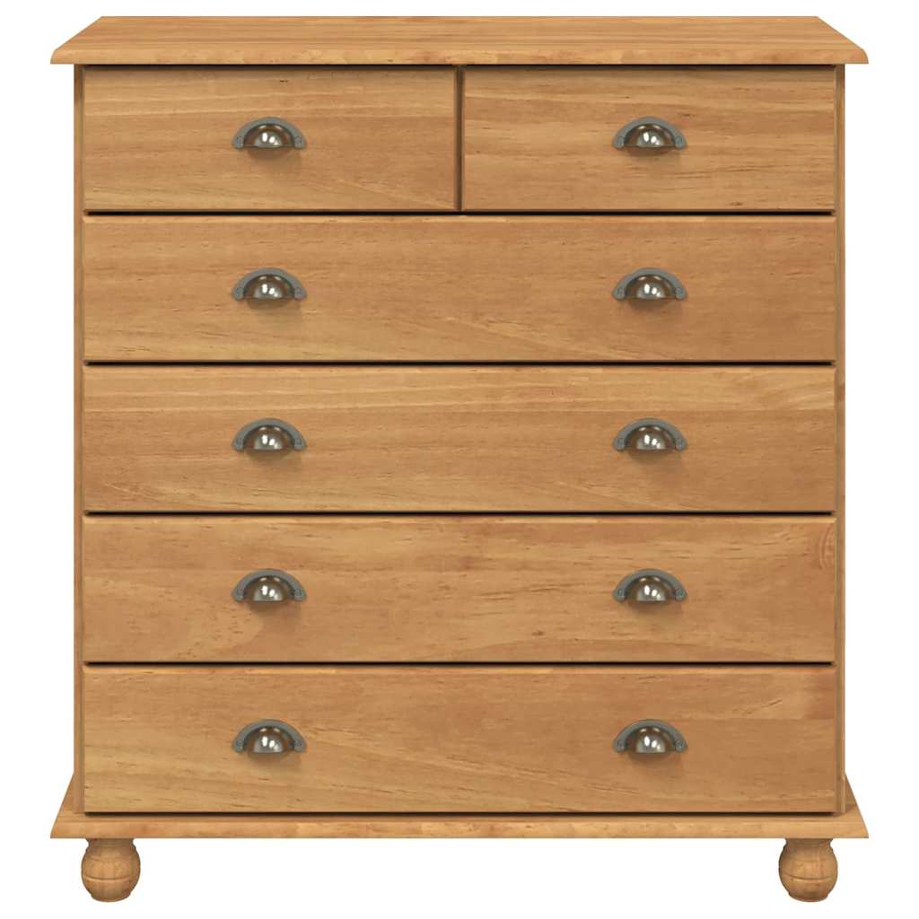 Chest of Drawer ASKIM Brown 91 x 40 x 95.5 cm Solid Pine Wood