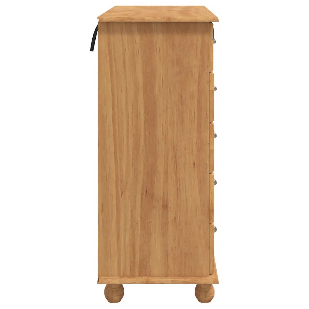 Chest of Drawer ASKIM Brown 91 x 40 x 95.5 cm Solid Pine Wood