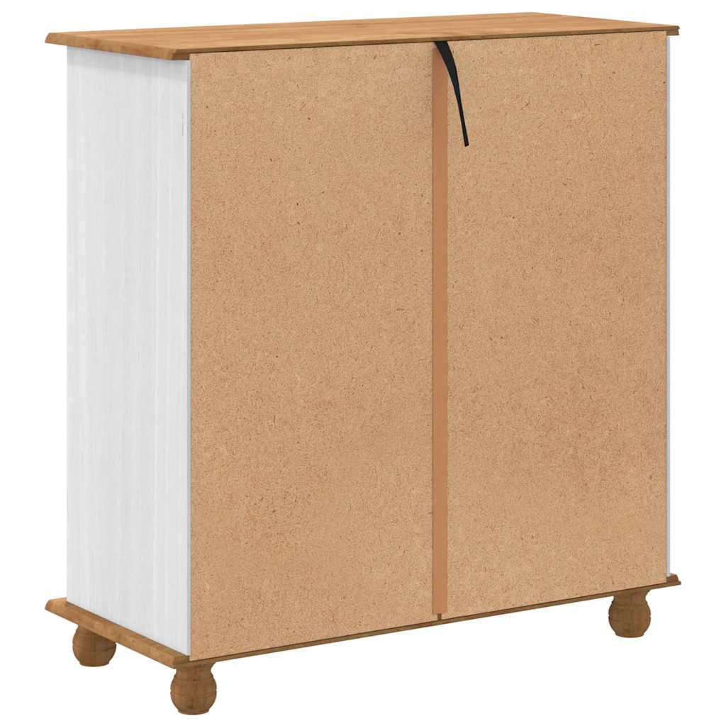 Chest of Drawer ASKIM White 91 x 40 x 95.5 cm Solid Pine Wood