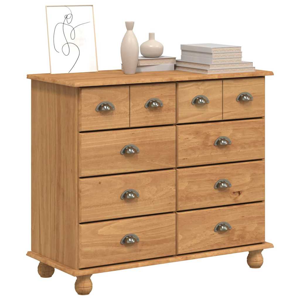 Chest of Drawer ASKIM Brown 91 x 40 x 79 cm Solid Pine Wood