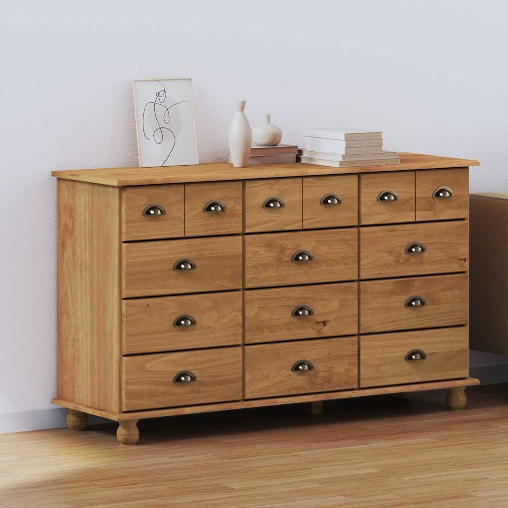 Chest of Drawer ASKIM Brown 79 x 40 x 133.5 cm Solid Pine Wood