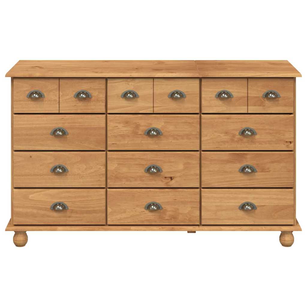 Chest of Drawer ASKIM Brown 79 x 40 x 133.5 cm Solid Pine Wood