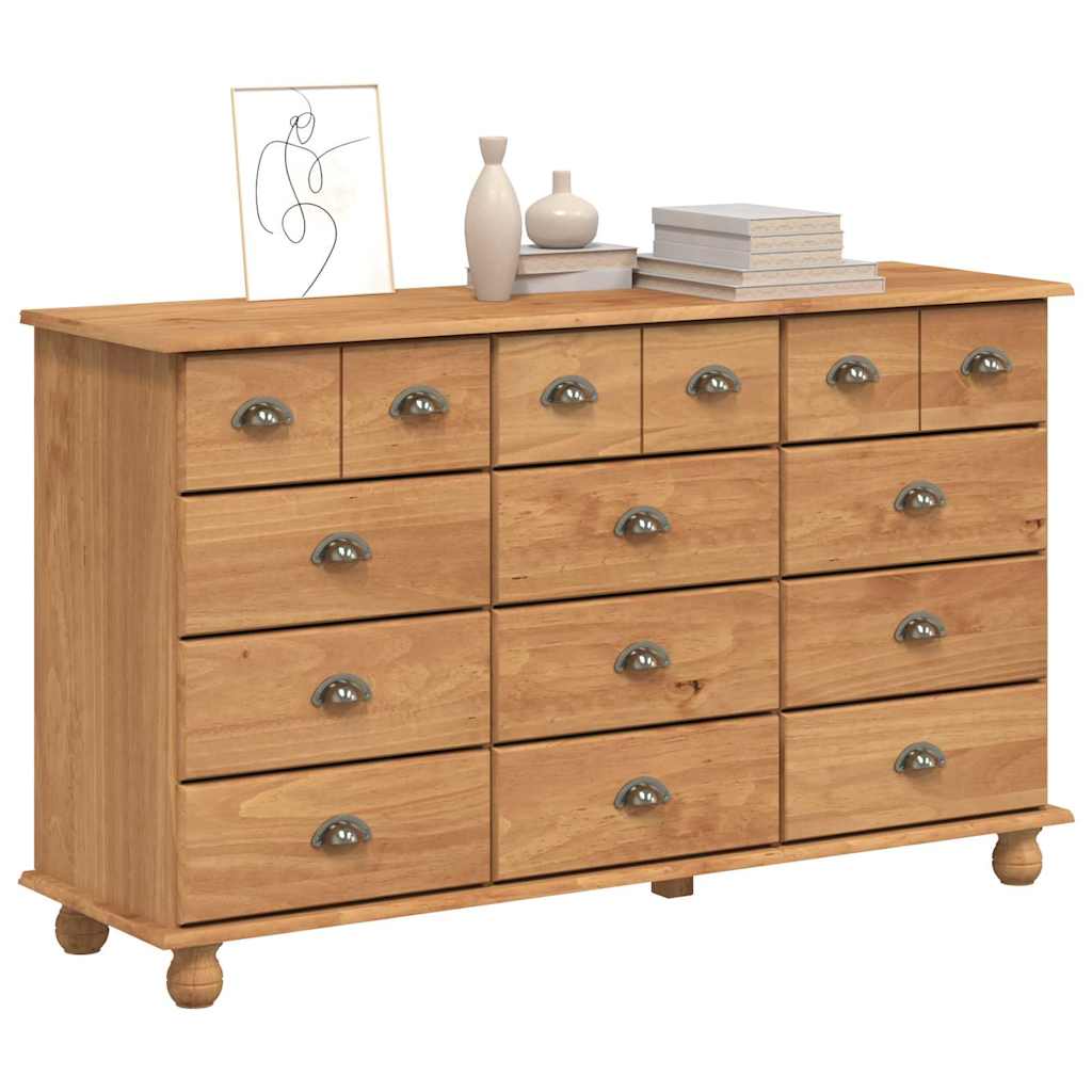 Chest of Drawer ASKIM Brown 79 x 40 x 133.5 cm Solid Pine Wood
