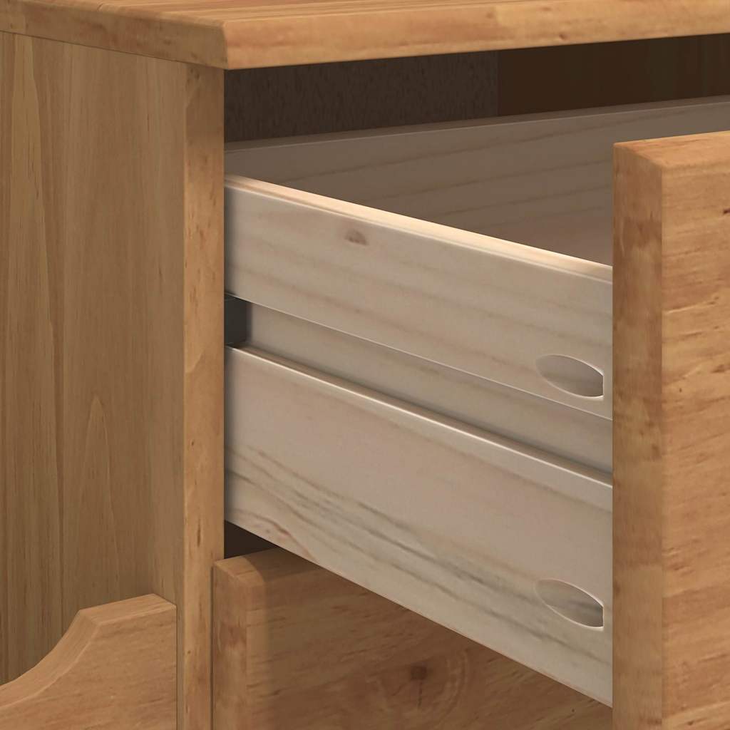 Storage Bench ASKIM Brown 100 x 39 x 62 cm Solid Pine Wood