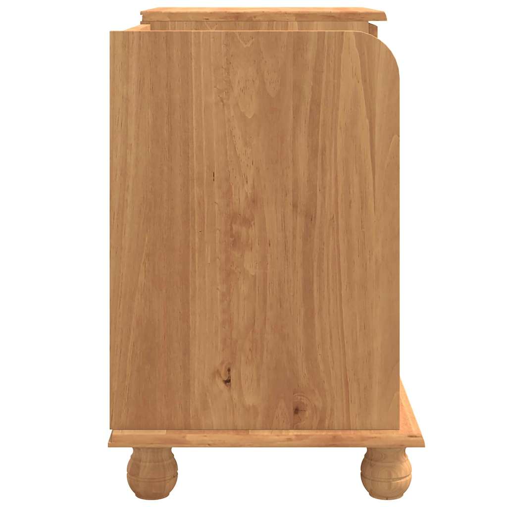Storage Bench ASKIM Brown 100 x 39 x 62 cm Solid Pine Wood