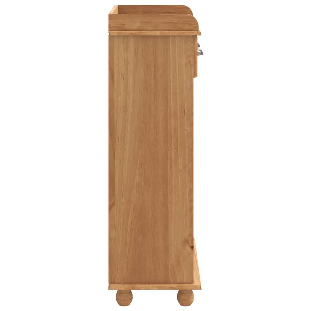 Wine Cabinet ASKIM Honey Wax 57 x 37 x 114 cm Solid Pine Wood