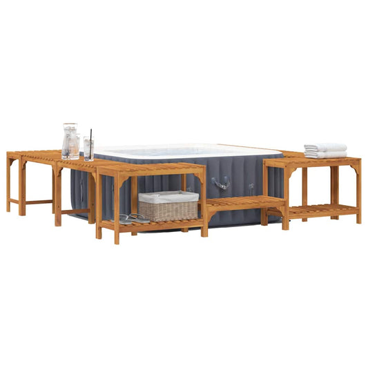 Hot Tub Surround Solid Acacia Wood Brown