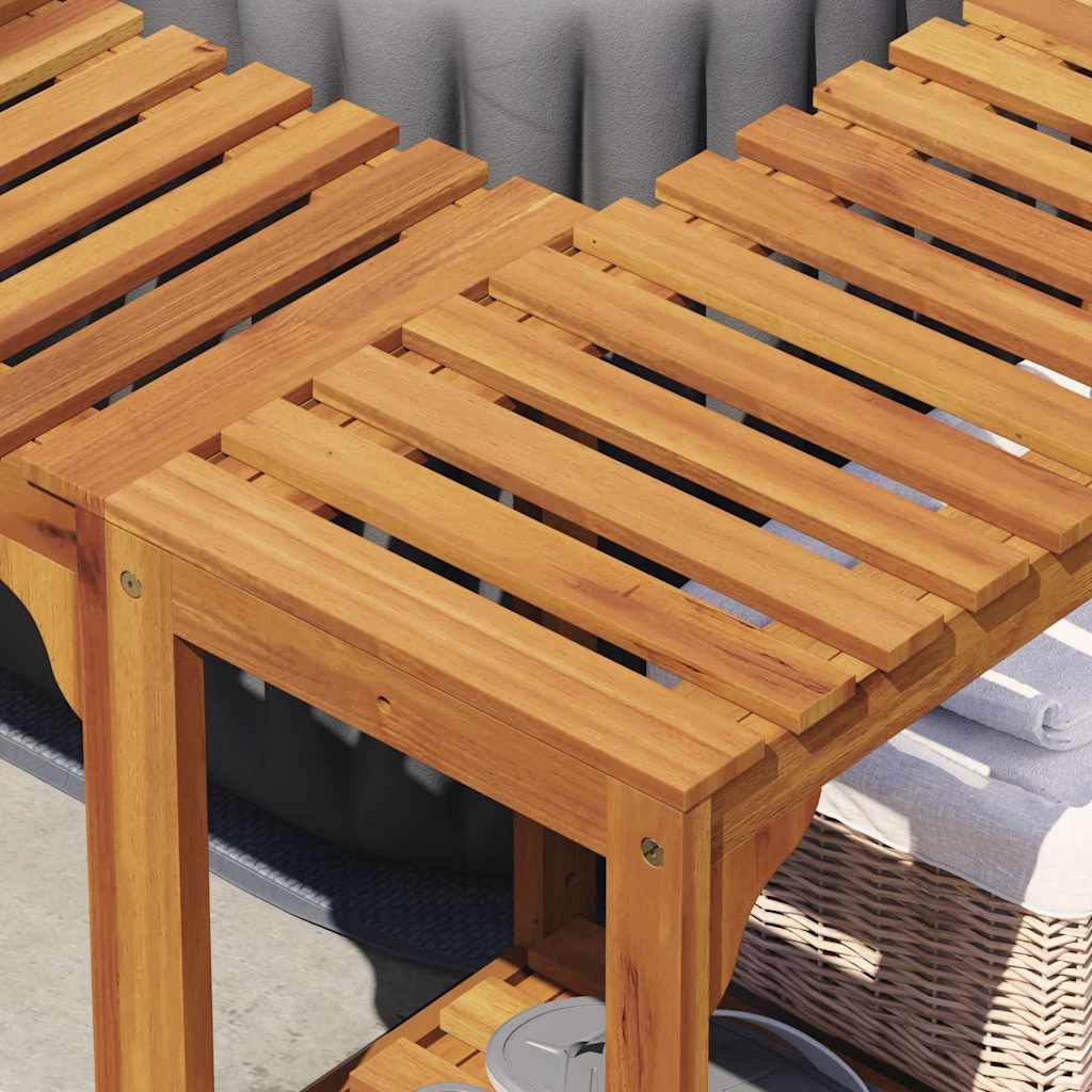 Hot Tub Surround Brown 255 x 255 x 55.5 cm Solid Acacia Wood