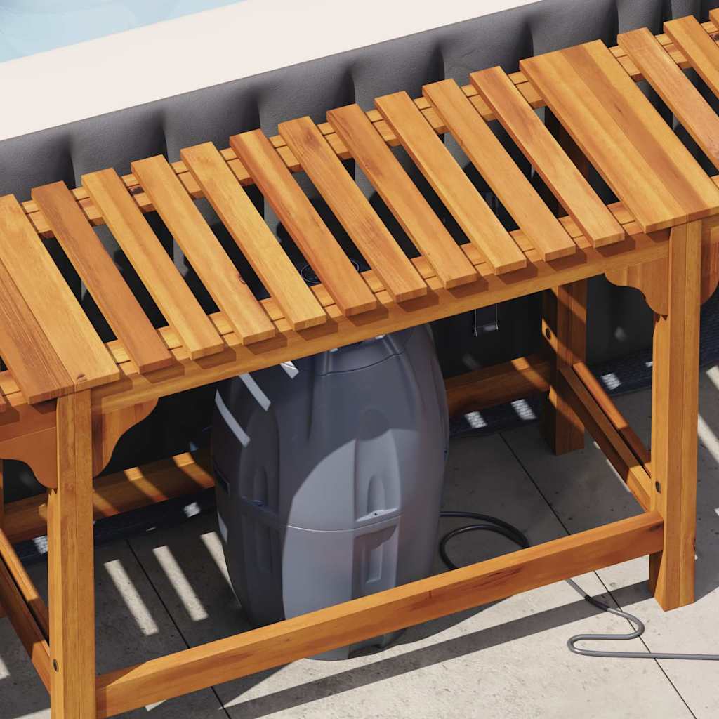Hot Tub Surround Brown 255 x 255 x 55.5 cm Solid Acacia Wood