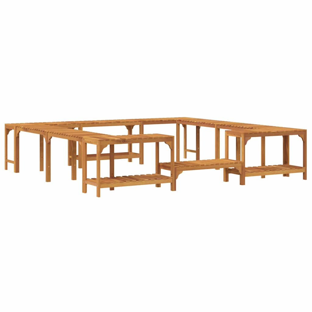 Hot Tub Surround Brown 255 x 255 x 55.5 cm Solid Acacia Wood